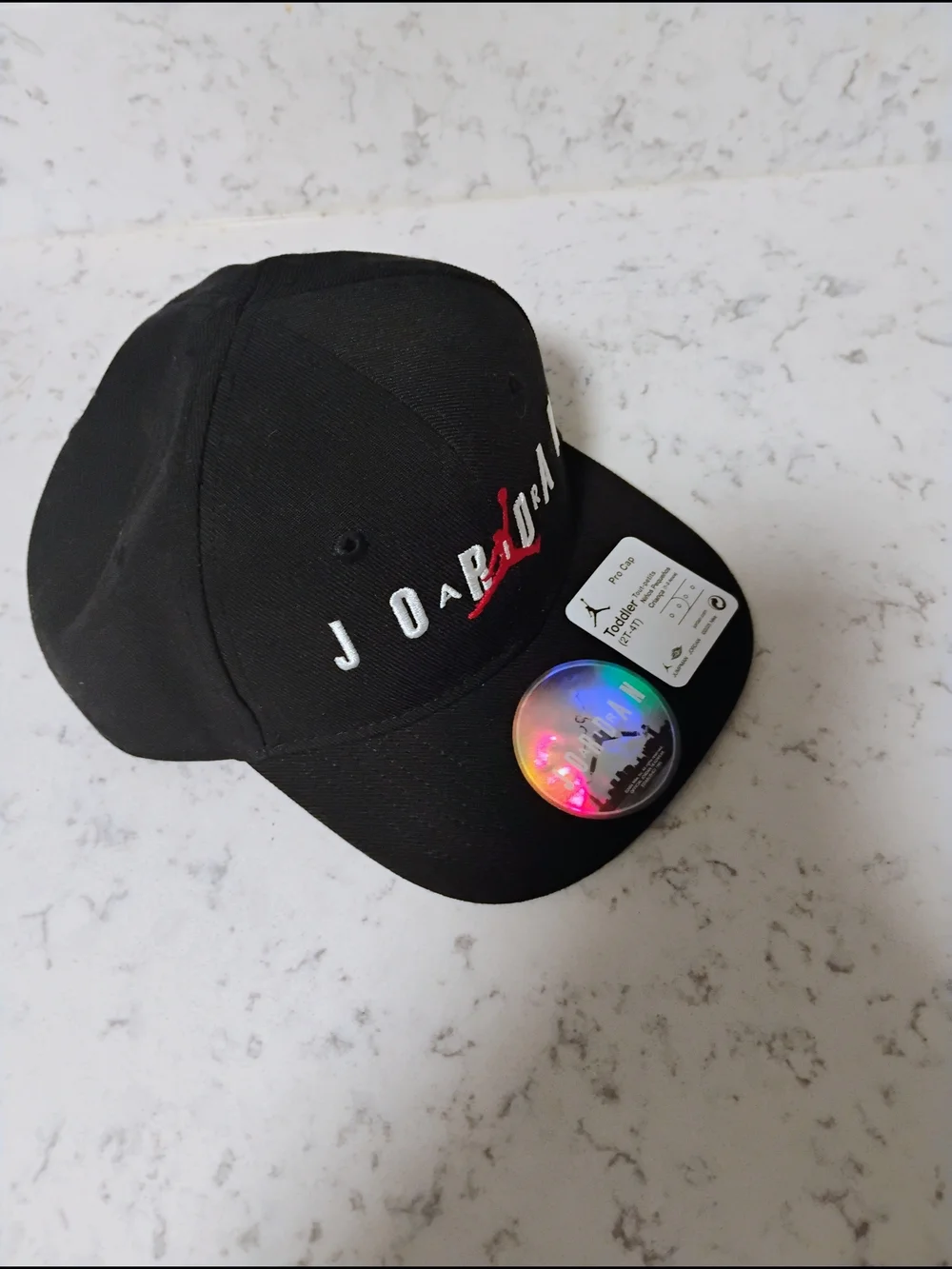Jordan Black Cap with Red Jumpman and White Lettering